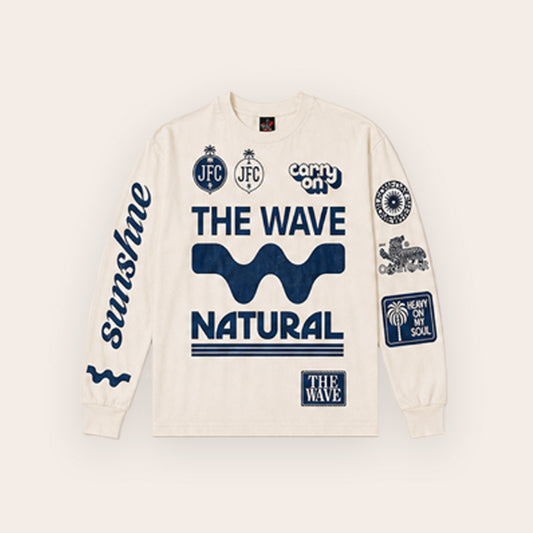 The Wave Racing Long Sleeve Natural T-shirt