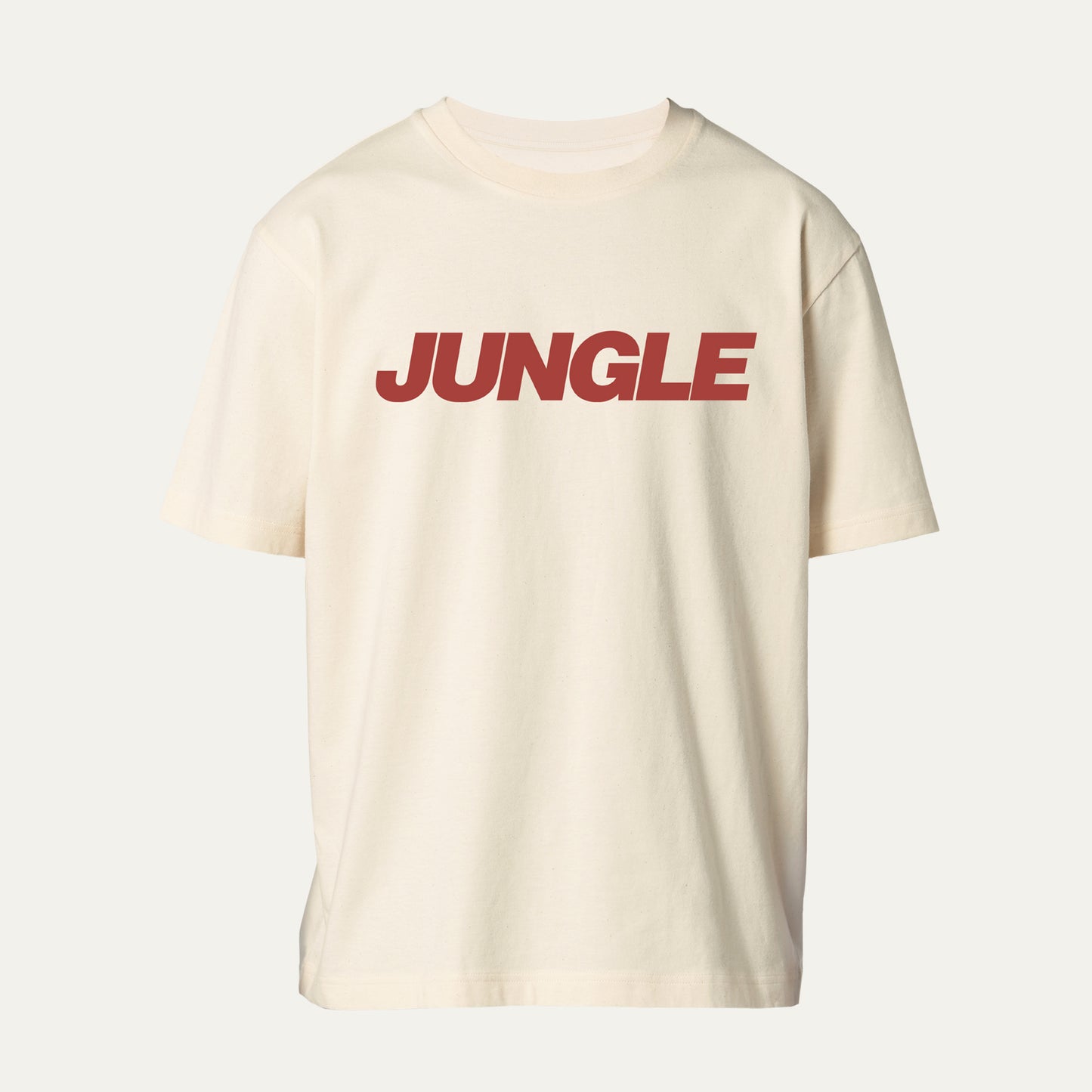 Cream T-shirt with Red Jungle Logo